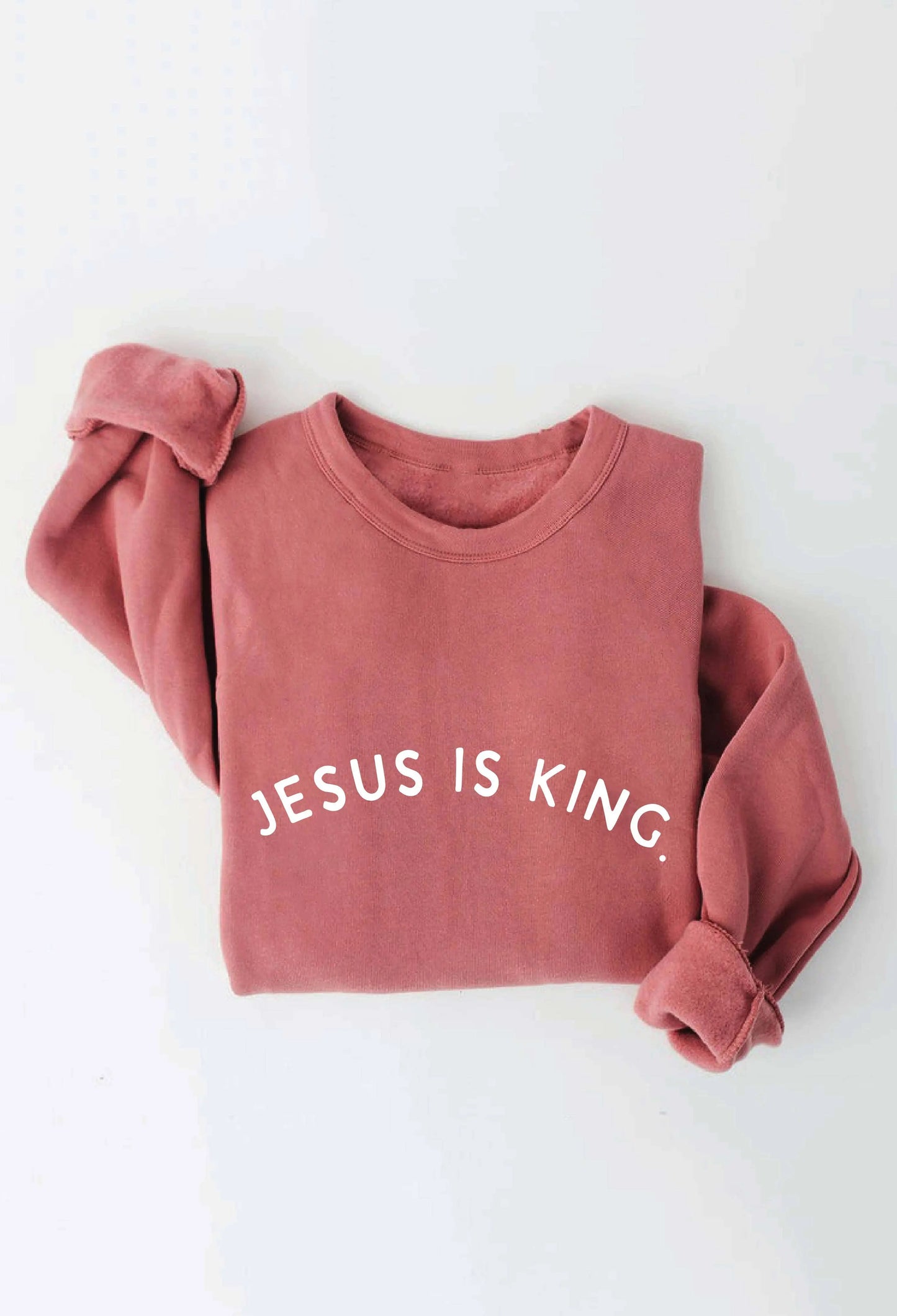 JESUS IS KING. Sweatshirt: BLACK / S OAT COLLECTIVE