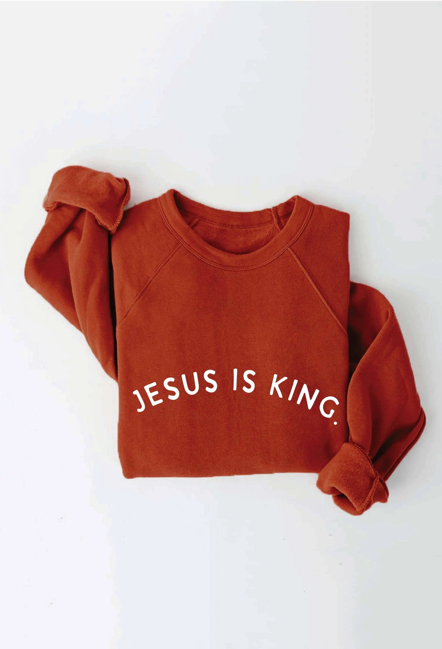JESUS IS KING. Sweatshirt: BLACK / S OAT COLLECTIVE