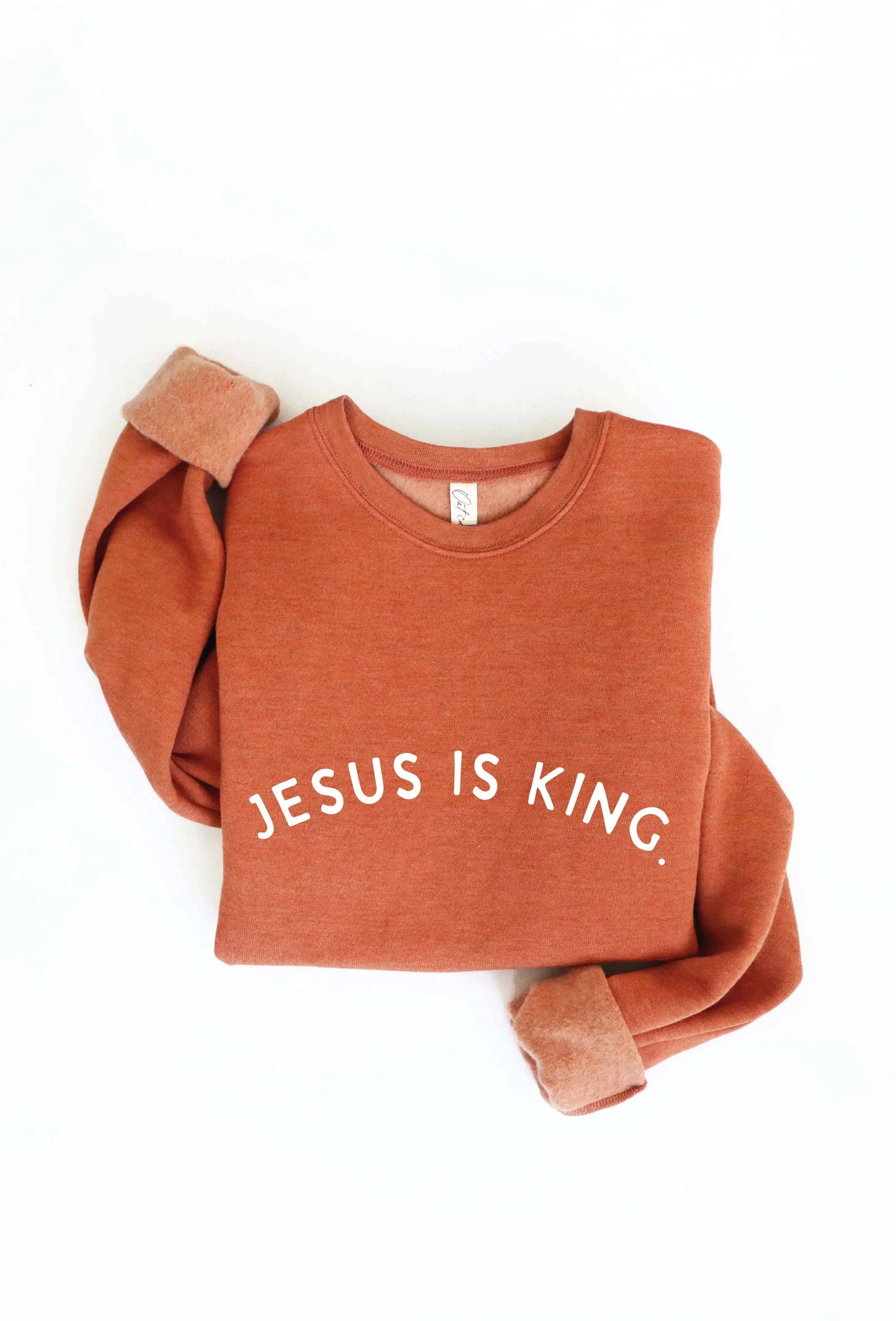 JESUS IS KING. Sweatshirt: BLACK / S OAT COLLECTIVE
