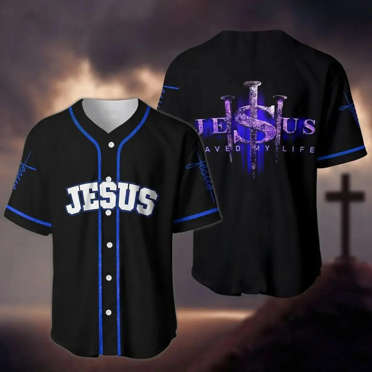 Jesus Save My Life Baseball Jersey Shirt 3D All Over Printed Baseball Jersey Shirts hip hop Tops eprolo