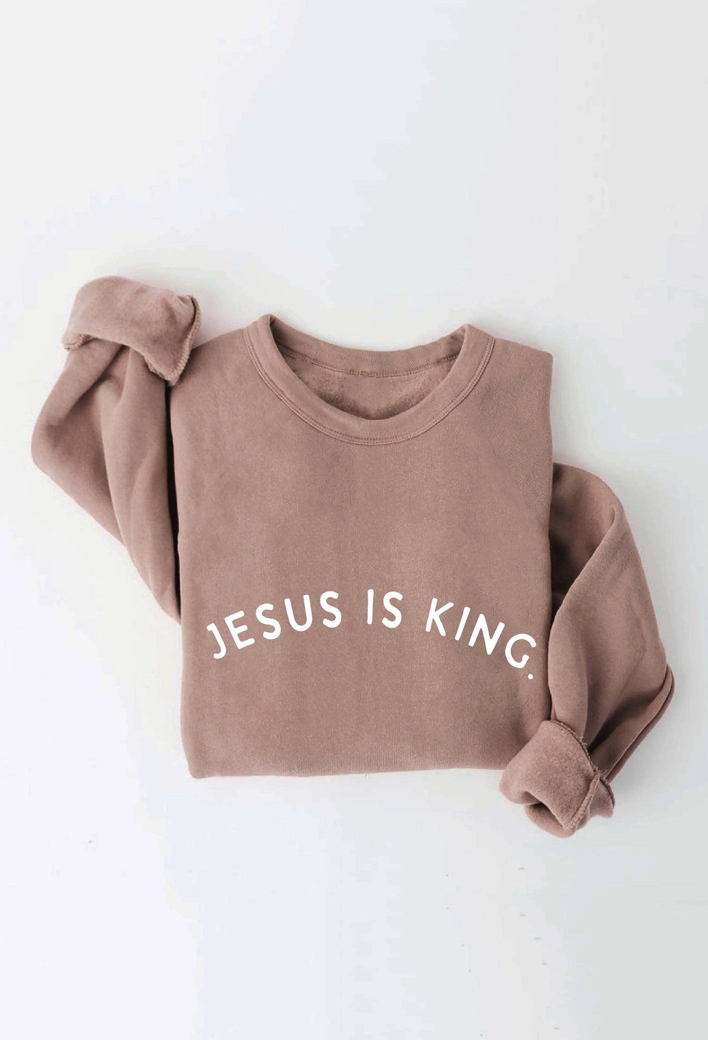 JESUS IS KING. Sweatshirt: BLACK / M OAT COLLECTIVE