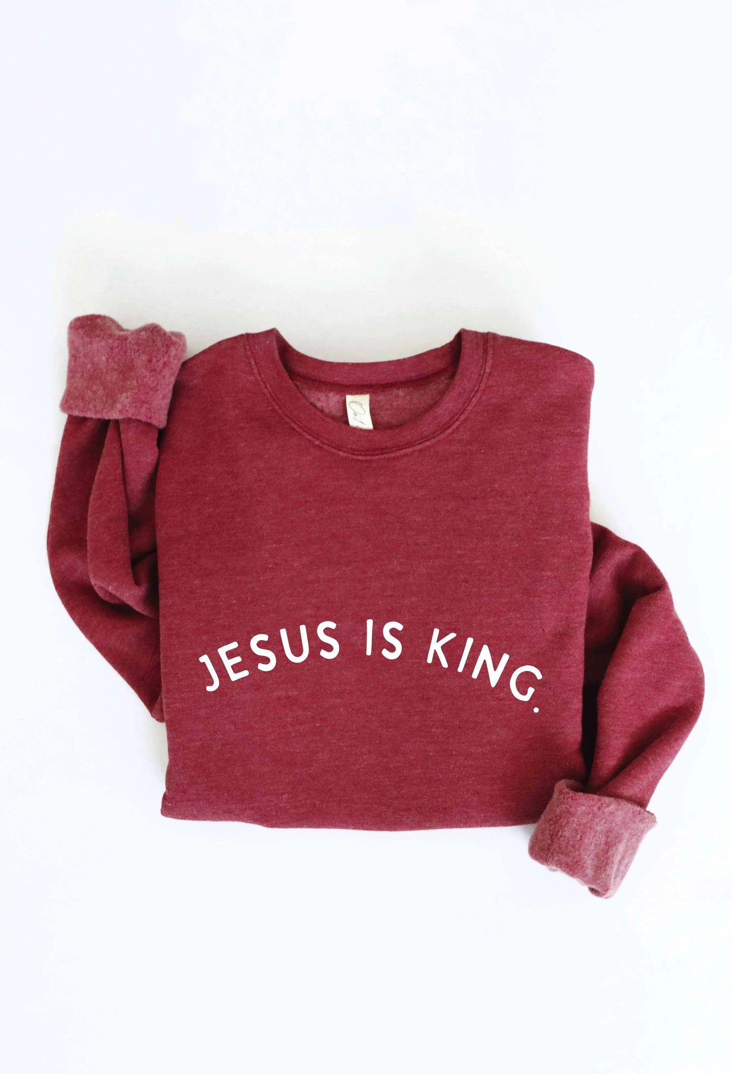 JESUS IS KING. Sweatshirt: BLACK / S OAT COLLECTIVE