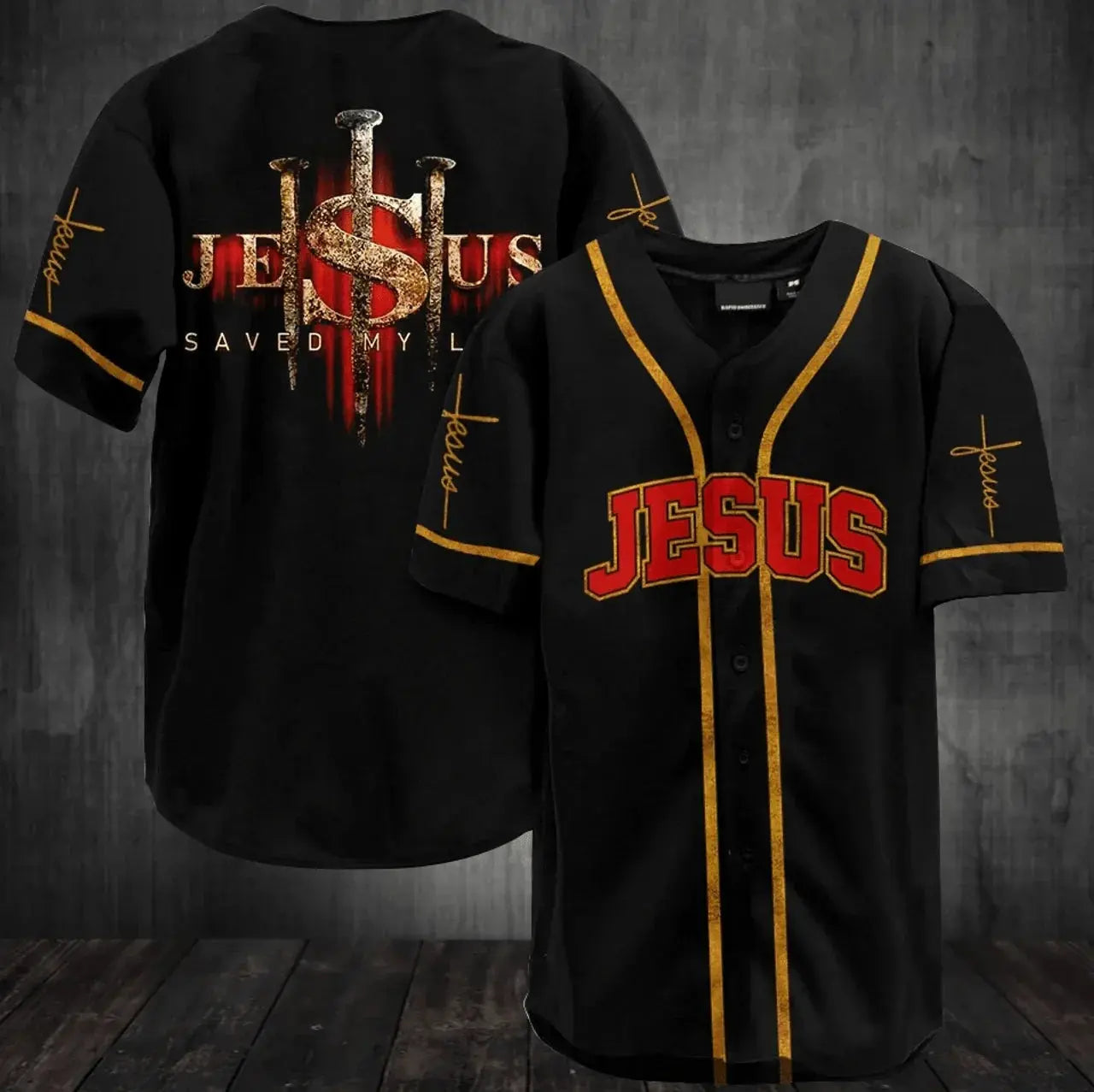 Jesus Save My Life Baseball Jersey Shirt 3D All Over Printed Baseball Jersey Shirts hip hop Tops eprolo