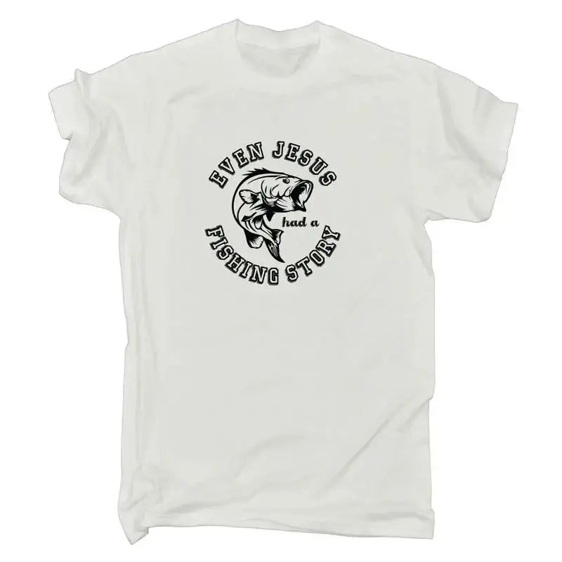 Even Jesus Has A Fishing Story Fish Mens Funny T Shirt eprolo