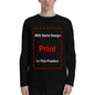Black long sleeve toddler t-shirt with customizable Armor of God kids Christian design print placeholder.