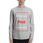 Customizable gray long sleeve kids t-shirt with Armor of God Christian design option