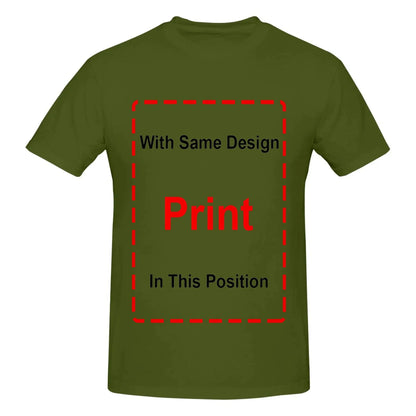 Green kids t-shirt customizable with Armor Of God design print placement guide