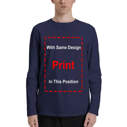 Navy blue long sleeve Armor of God kids t-shirt with customizable front print position, Christian religious design for toddlers.