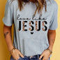 Love Like Jesus Print T-Shirt, Short Sleeve Crew Neck Casual Top For Summer & Spring, Women's Clothing Hebrews Revelation LLC