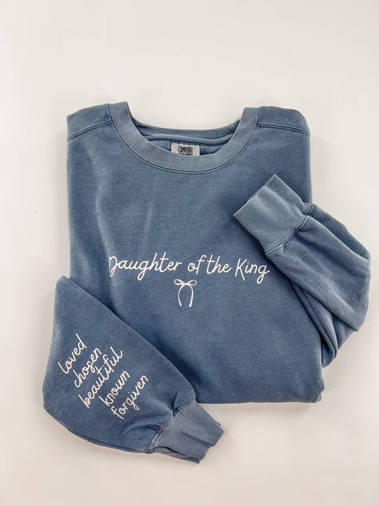 Daughter of the King Sweatshirt: Adult XL / Premium Sweatshirt Hand Made Alabama