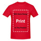 Red toddler t-shirt for kids with customizable front print area, Armor Of God religious theme.