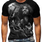 Men'S Plus Size Jesus 3D Print Short Sleeve T-Shirt - Soft Polyester Comfortable Round Neck Tee with Cross & Figures Design Hebrews Revelation LLC